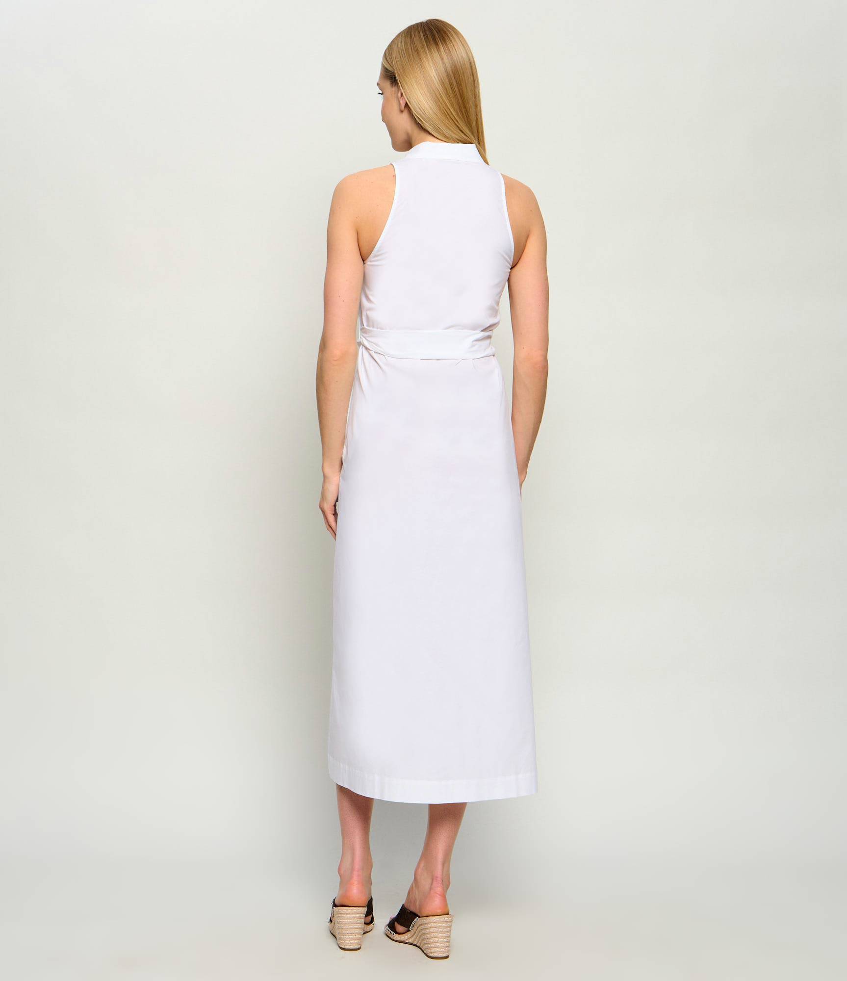 Marella Cotton poplin dress in White