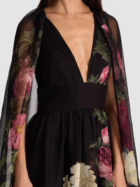Robe Roya Alice + Olivia avec cape amovible