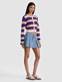 Cardigan rayé à torsades Dollie Alice & Olivia rayures américaines