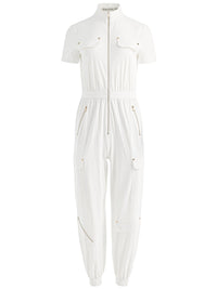 Combinaison cargo manches courtes Milo blanc cassé Alice & Olivia