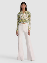 Alice + Olivia Carson Printed Cardigan - Fresh Air Butter