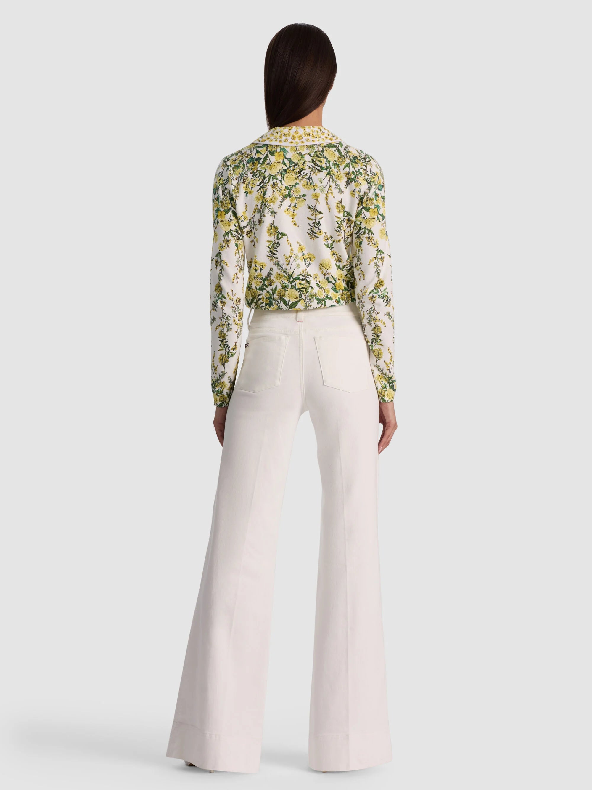 Alice + Olivia Carson Printed Cardigan - Fresh Air Butter