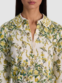 Alice + Olivia Carson Printed Cardigan - Fresh Air Butter