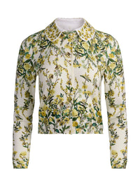 Alice + Olivia Carson Printed Cardigan - Fresh Air Butter