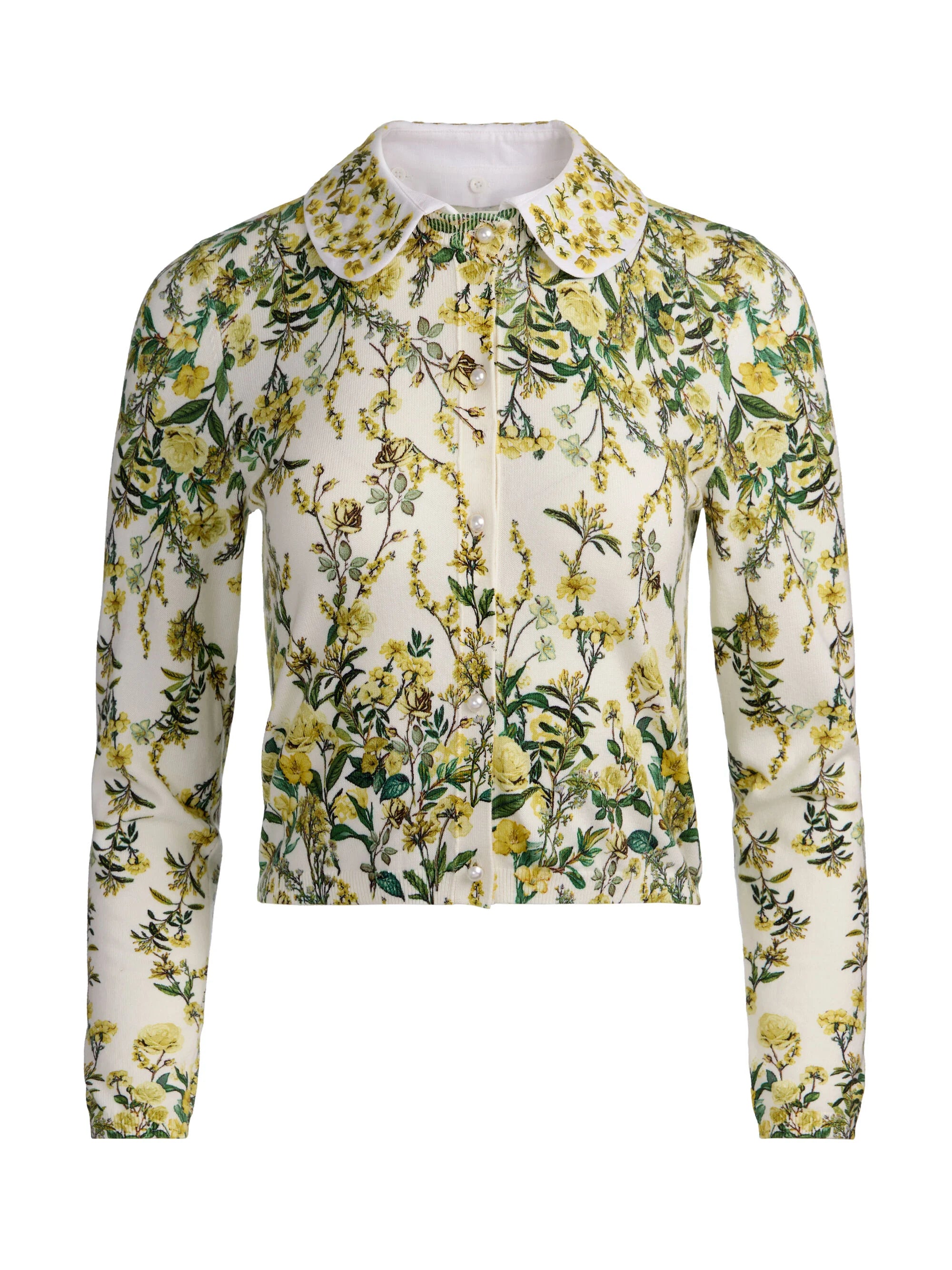 Alice + Olivia Carson Printed Cardigan - Fresh Air Butter
