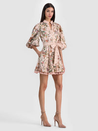 Alice + Olivia Lucy Mini Shirt Dress Sunset Grove