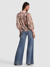 Alice + Olivia Charis Button Down Blouse Sunset Grove