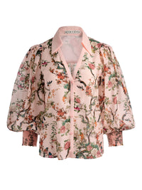 Alice + Olivia Charis Button Down Blouse Sunset Grove