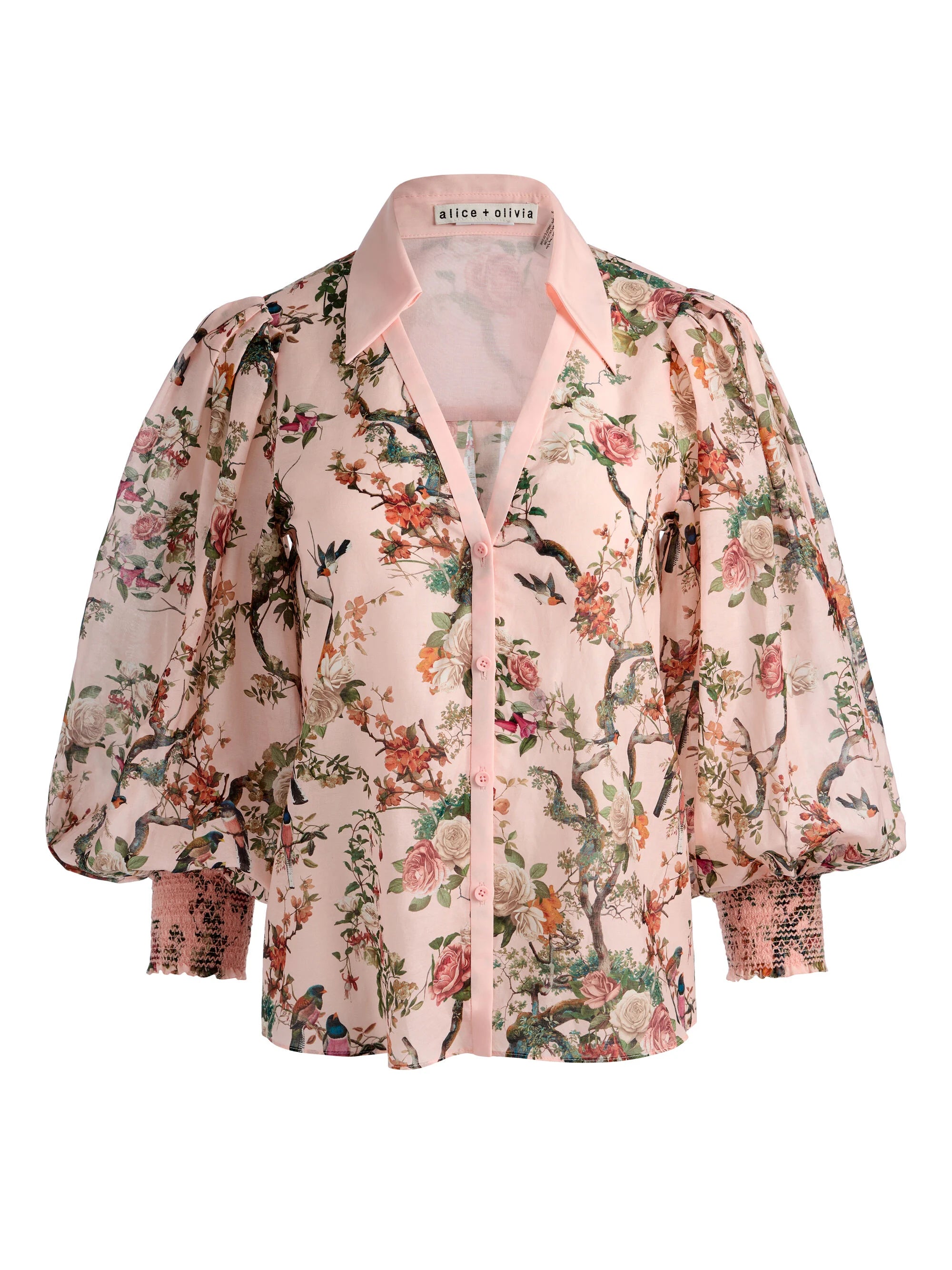 Alice + Olivia Charis Button Down Blouse Sunset Grove