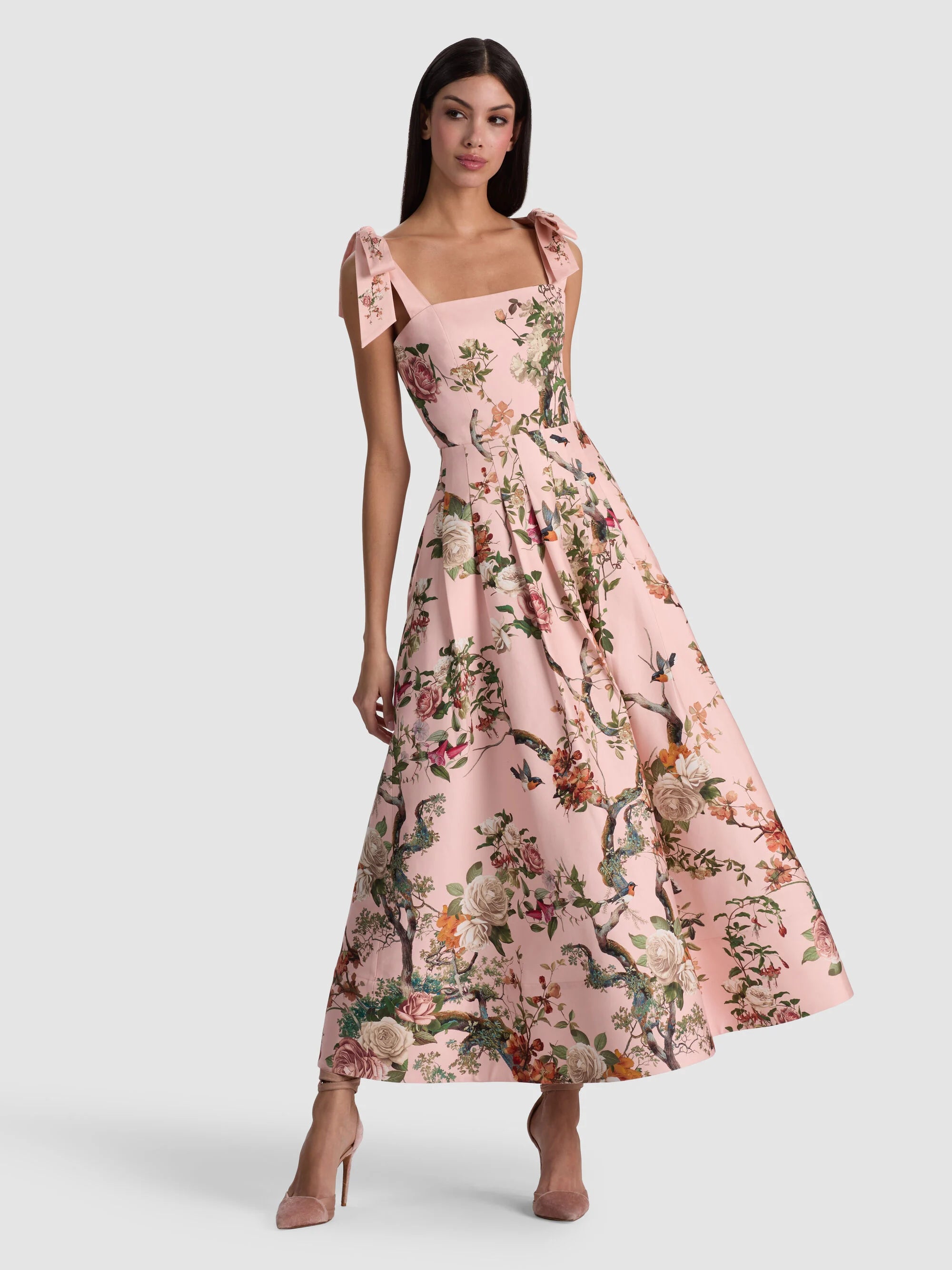 Alice + Olivia Hana Midi Dress Sunset Grove