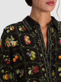 Alice + Olivia Willa Placket Top Harvest