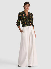 Alice + Olivia Willa Placket Top Harvest