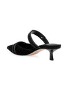 L'Agence Gilliane Mary Jane Black Suede Mule Sandal
