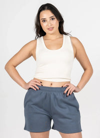 C'est Moi BAMBOO RIB DEEP SCOOP NECK TANK