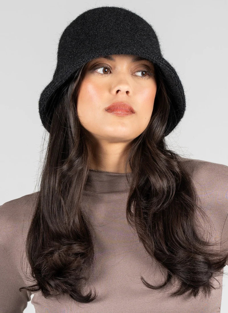 C'est Moi Wool Blend Bucket Hat - Black