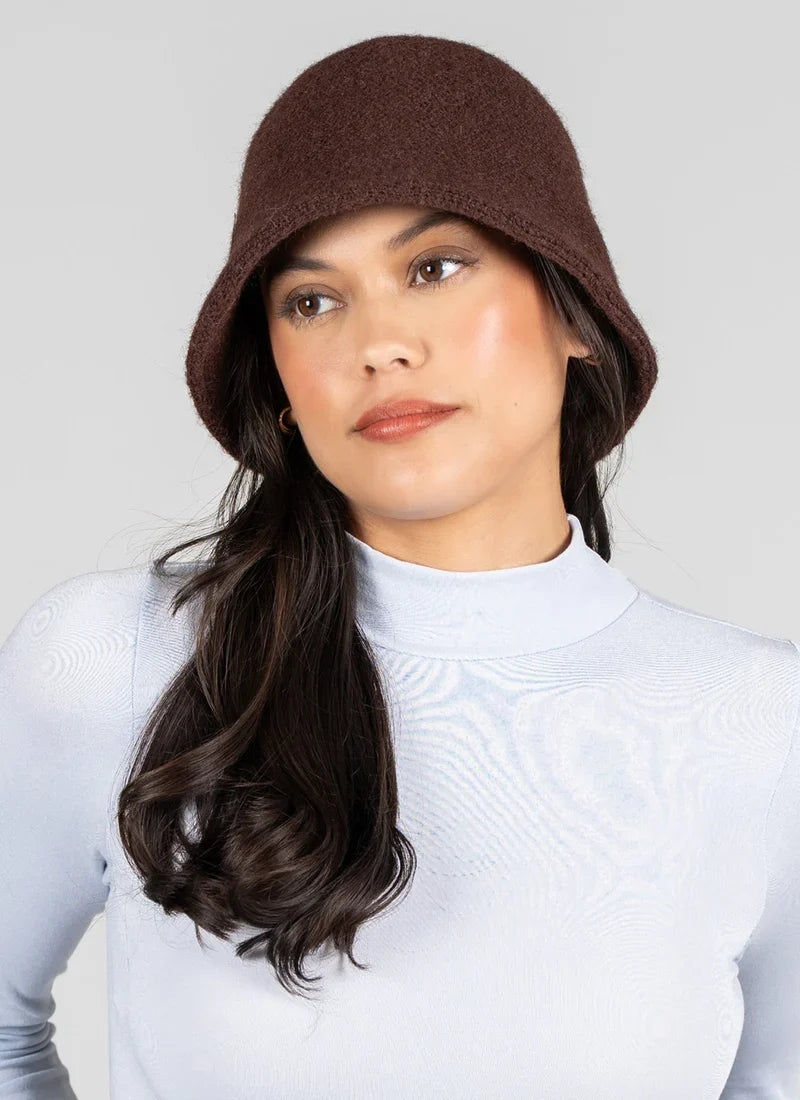C'est Moi Wool Blend Bucket Hat - Brown