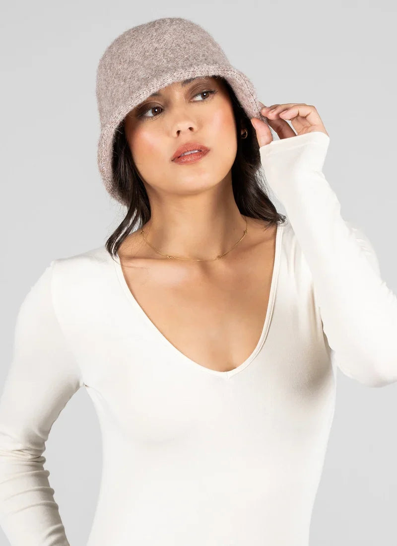 C'est Moi Wool Blend Bucket Hat - Taupe