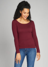C'est Moi Seamless Rib Crew Neck Top