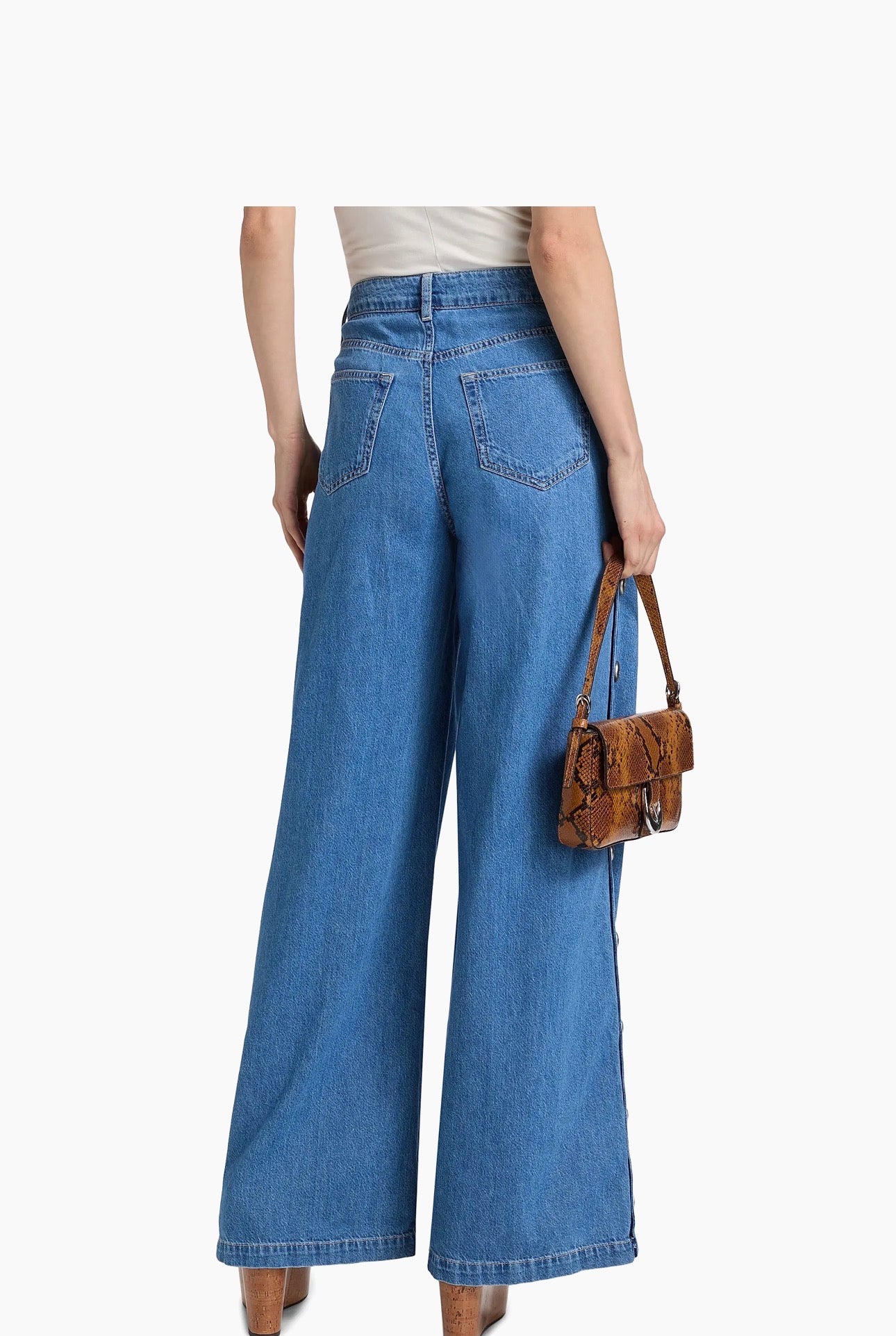 L'Agence Jennings High Rise Snap Wide Leg Jean Tortsen