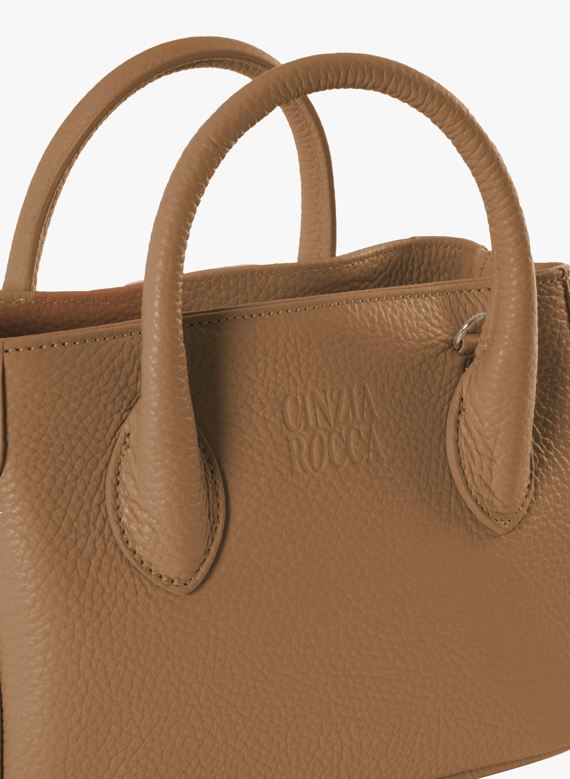 Cinzia Rocca Sac à bandoulière en cuir couleur tabac