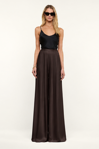 L'Agence Nova Pleated Pant Dark Java