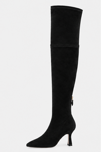 L'Agence Clarin II Over-The-Knee Boot Black Suede