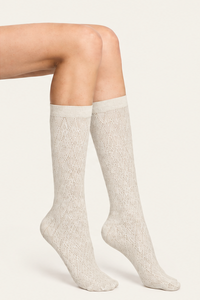 Chaussettes en coton motif losanges Wolford 001-45069-1168 Crème fouettée
