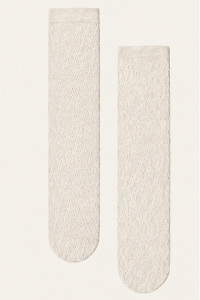 Chaussettes en coton motif losanges Wolford 001-45069-1168 Crème fouettée
