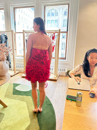 PatBO Silk Plisse Mini Dress