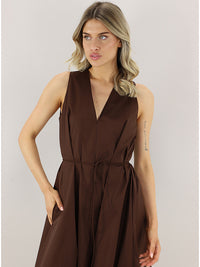 Robe col V Twinset liqueur de café