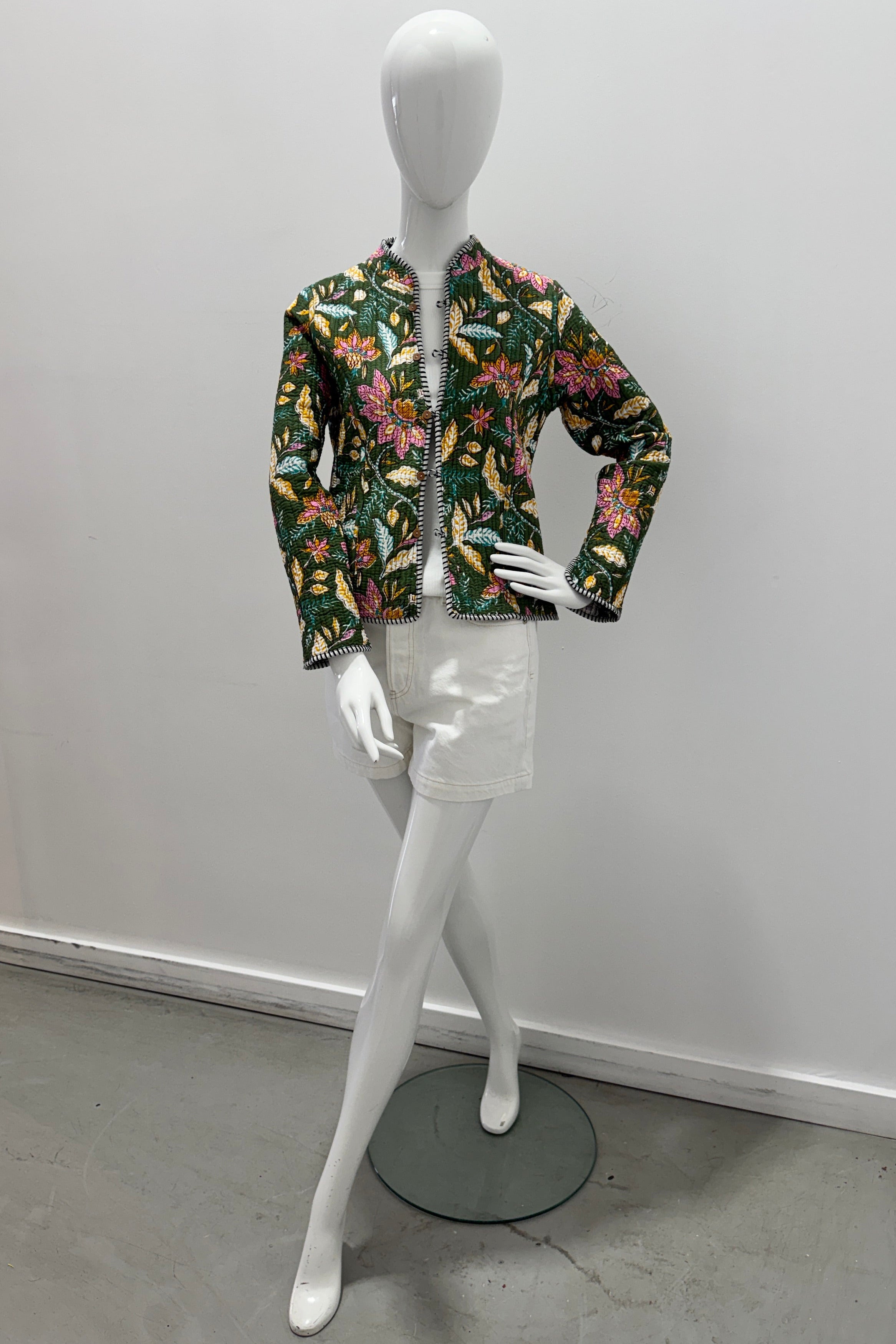 Veste matelassée réversible en coton