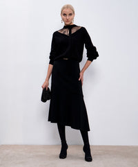 Twinset Midi Skirt With Oval T Chain