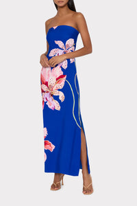 Milly Vera Satin Floral Maxi