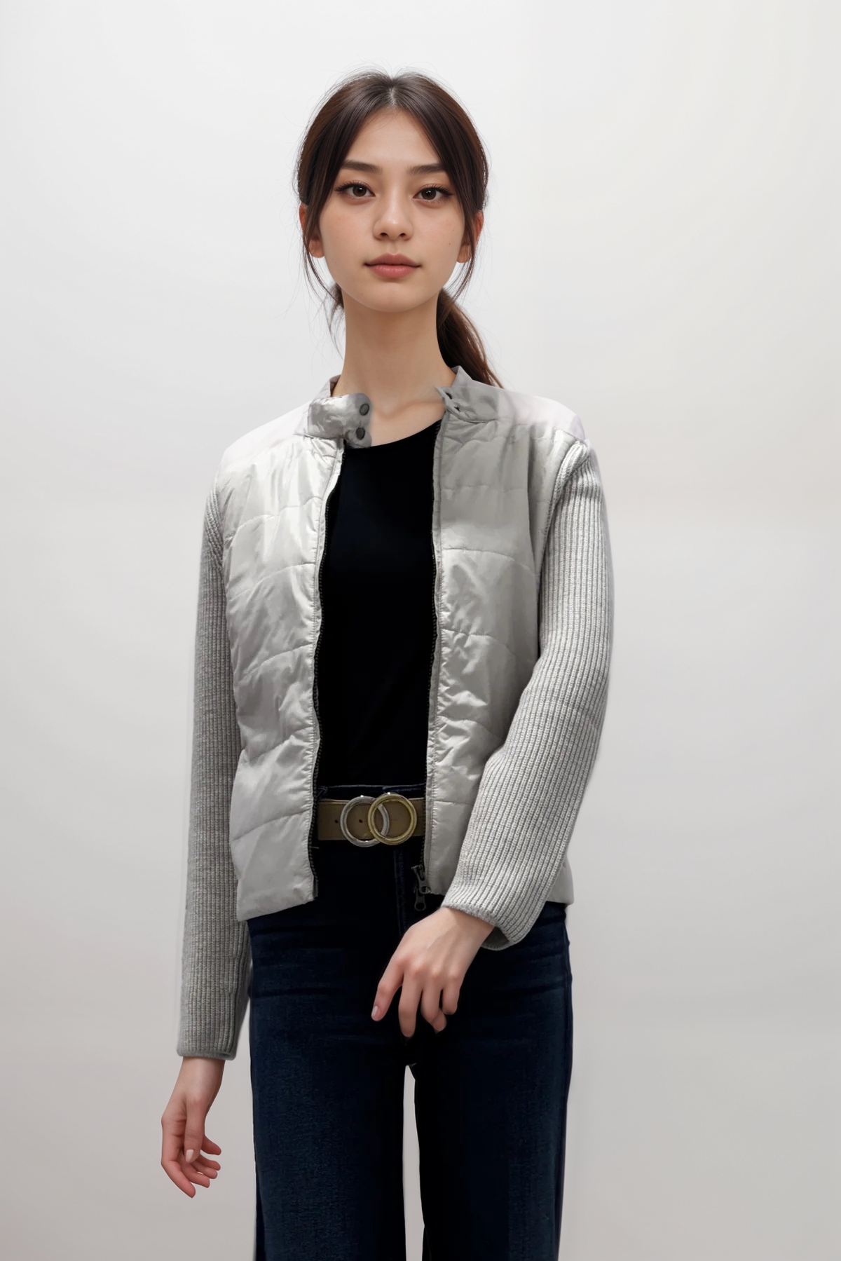 Veste matelassée Tonet manches et dos en maille