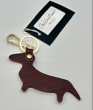 Mathilde C Dashung Wine Leather Keychain