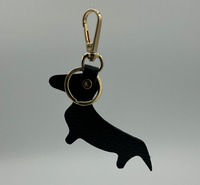 Mathilde C Dashung Black Leather Keychain