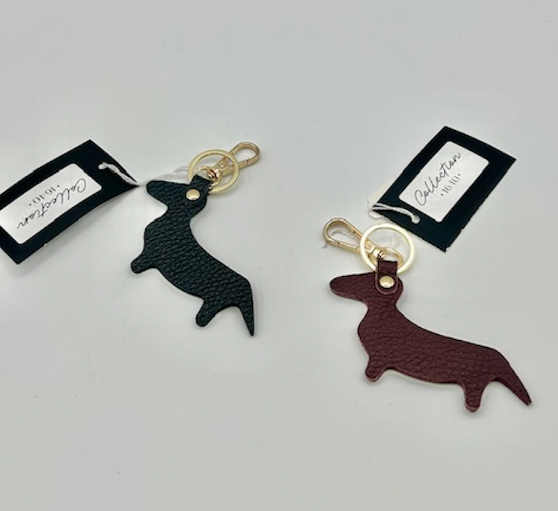 Mathilde C Dashung Wine Leather Keychain
