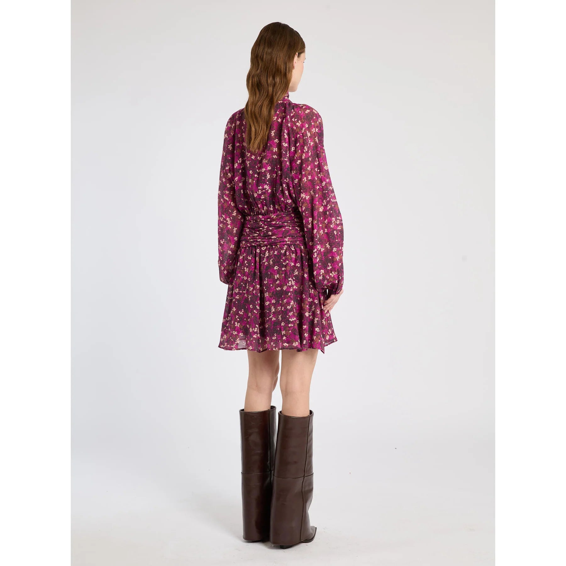 Marella MA10093-002 robe Uguale imprimé fuchsia