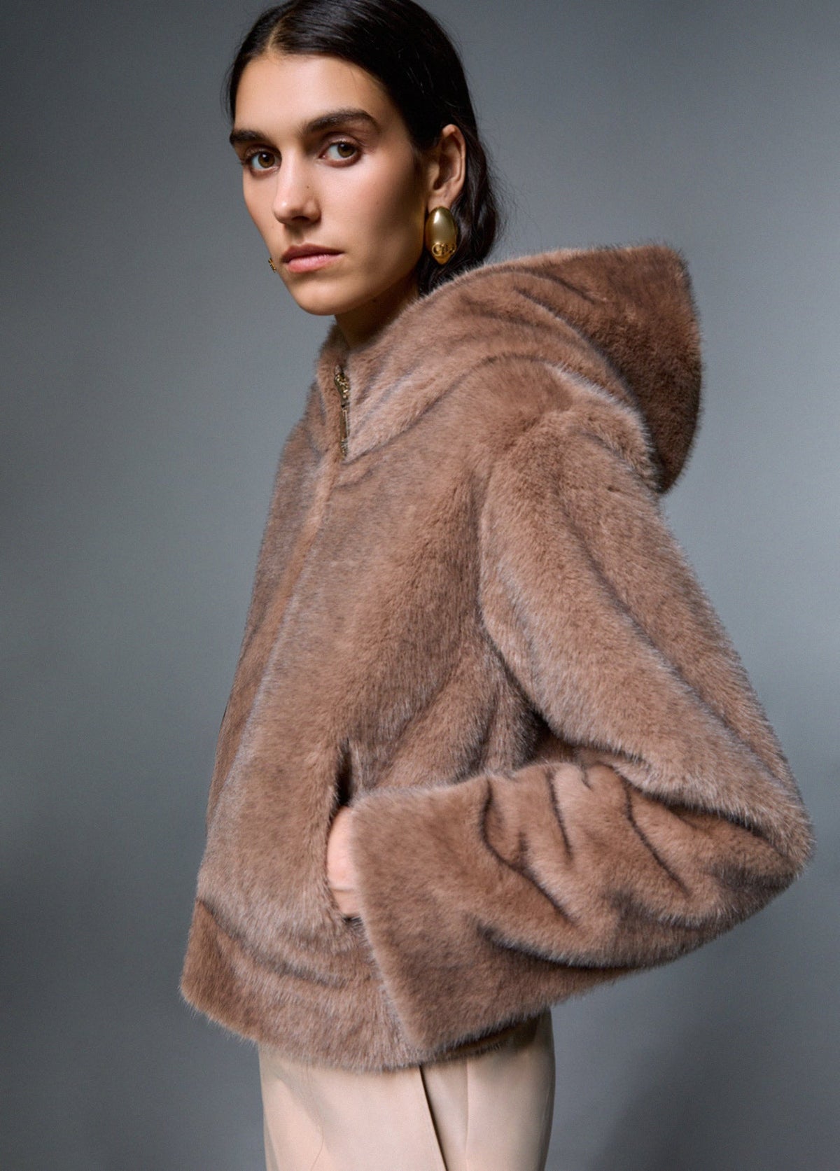 Liu Jo Sport Reversible Teddy Jacket - Light Glace/Beige