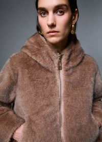 Liu Jo Sport Reversible Teddy Jacket - Light Glace/Beige