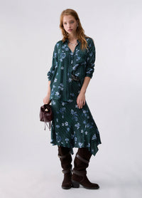 Liu Jo White Printed Satin Shirt  - Green Precious