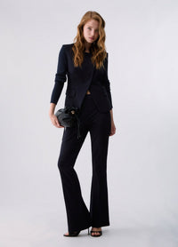 Liu Jo White Flare Pants in Punto Milano - Nuit Noir