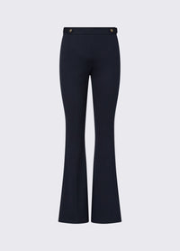 Liu Jo White Flare Pants in Punto Milano - Nuit Noir