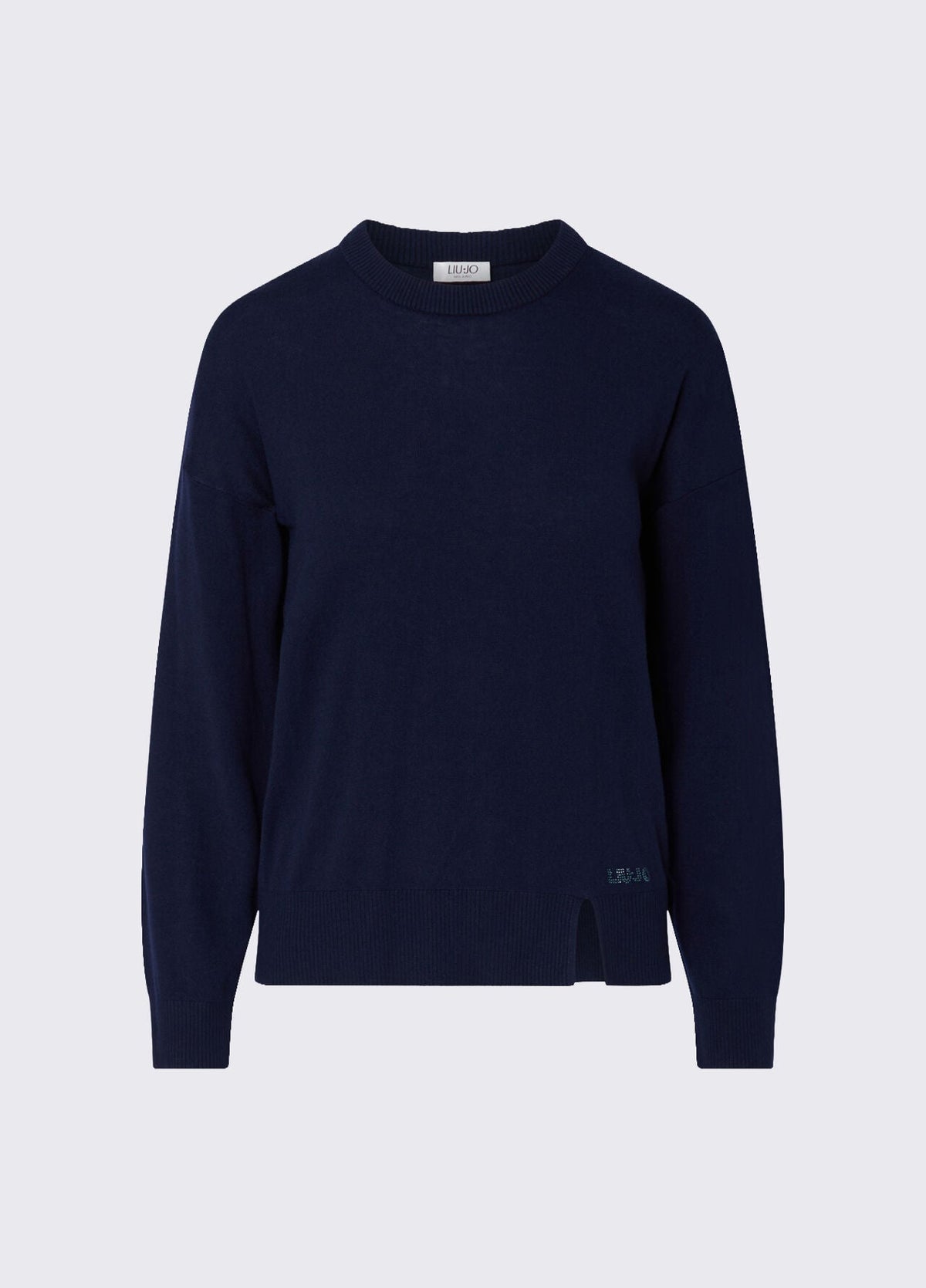 Liu Jo White Wool Blend Sweater - Nuit Noir/Dark Blue
