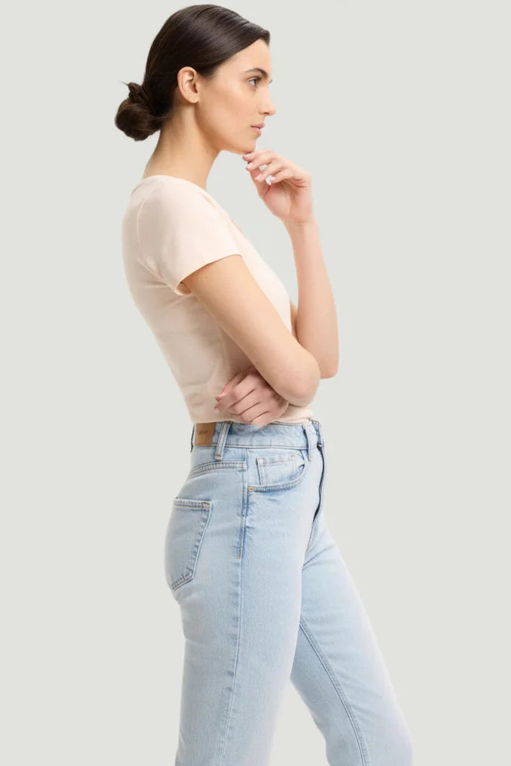 Majestic Filatures Soft Touch Short-Sleeve Crewneck - Petale