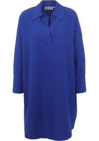 Essentiel AntwerpKameleon Oversized Polo Dress Indigo Ink