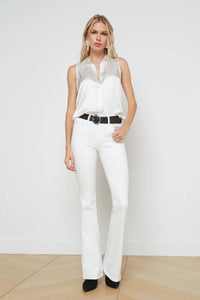 L'Agence Emmy Sleeveless Blouse Ivory