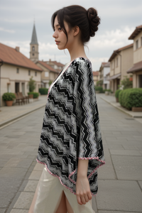 Poncho en tricot Missoni Zig Zag