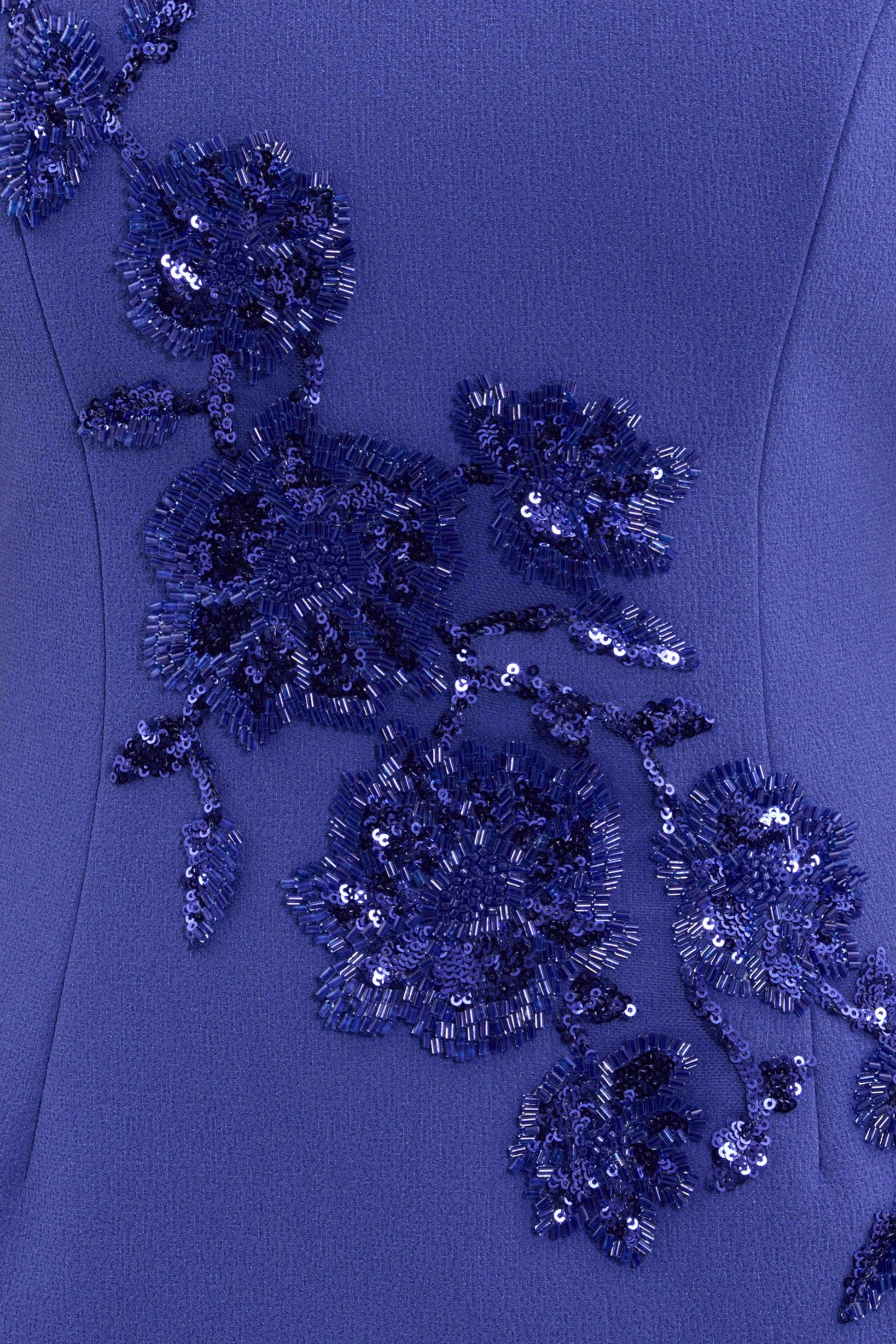 Robe midi Evolet à manches bouffantes Rebecca Vallance bleu ultra marine