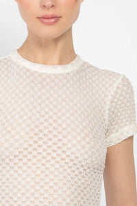 Frame Mesh Lace Baby Tee